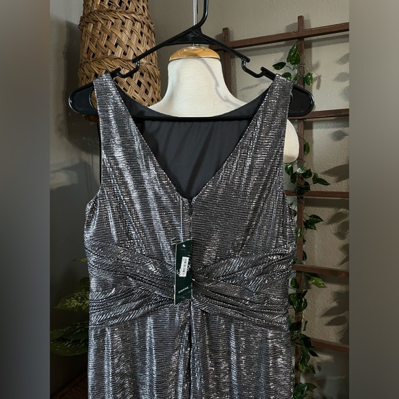 ▫️NWT Ralph Lauren Metallic Silver Evening Gown 10 - Picture 10 of 10